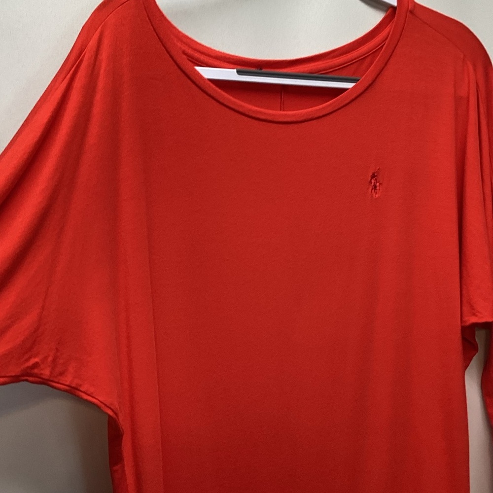 Ralph Lauren crew neck long sleeve tunic. Orange. Size Large - Picture 9 of 11